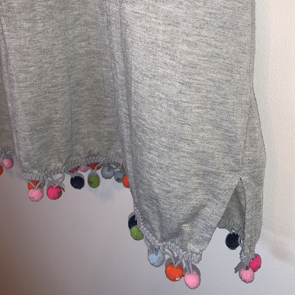The Wendy Williams Collection Grey Box Cut Pom Pom Colorful Grey Square Tee XL - Picture 7 of 12